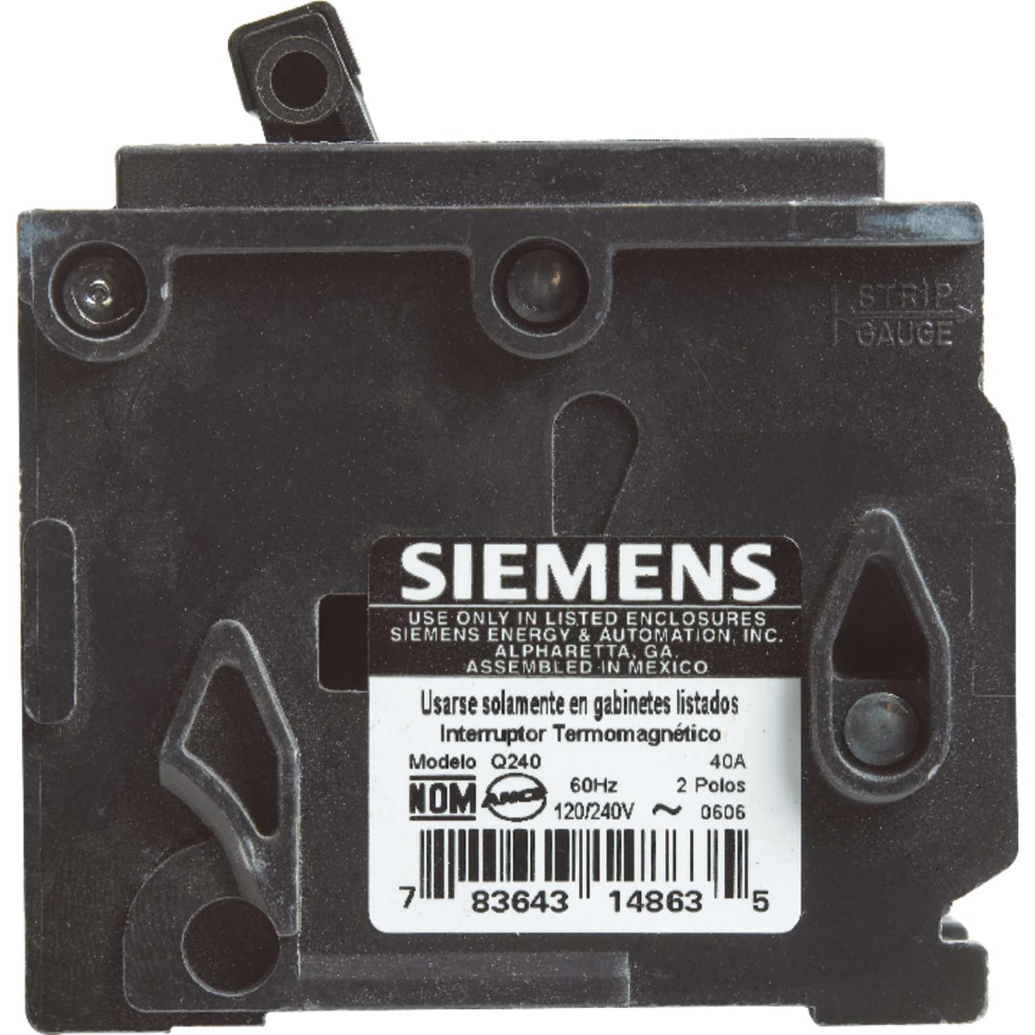 120-240 V  New 2 Pole Siemens Q240   40 Amps Circuit Breaker